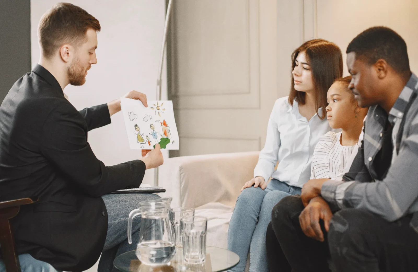 Parent and child receiving personalised guidance